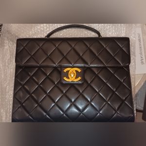 Chanel Vintage Quilted Lambskin Business Bag